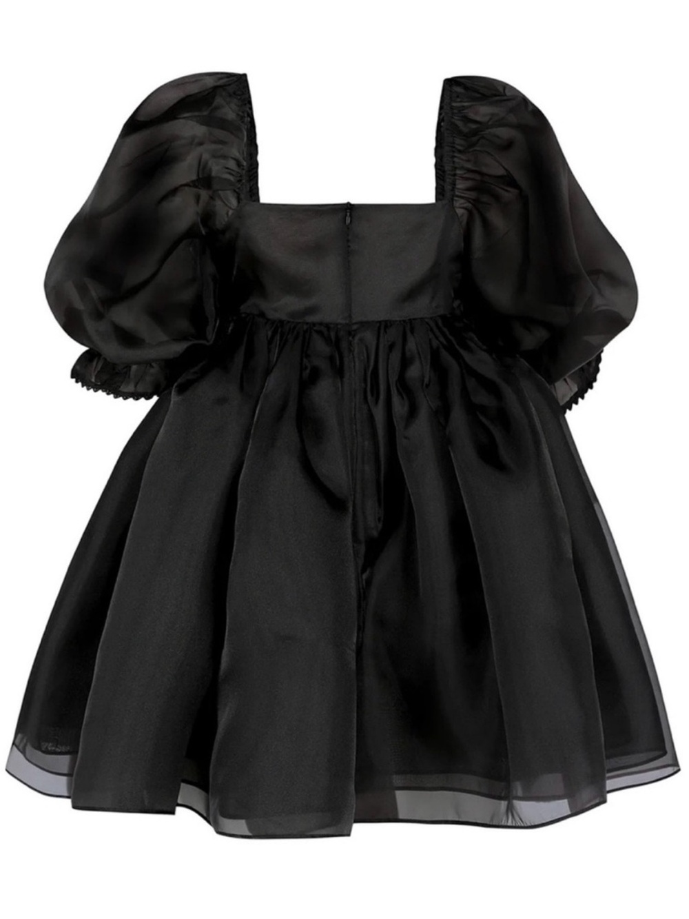 Selkie Black Puff Sleeve Mini Dress - Picture 2 of 4